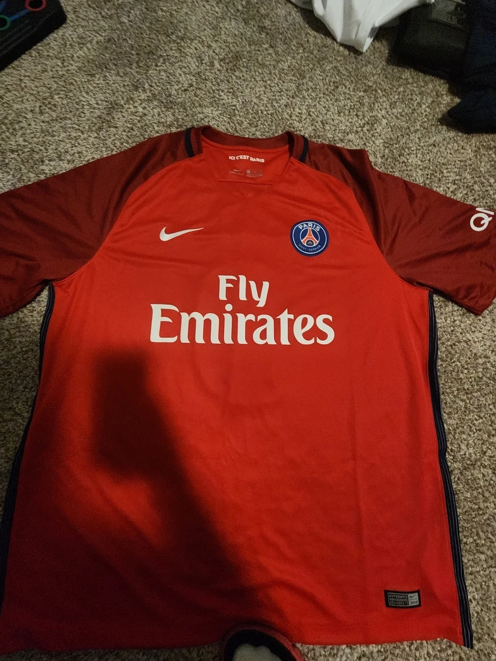 PSG Cavani #9 Jersey XXL Nike 2015/16 Paris Saint Germain Red Soccer Shirt